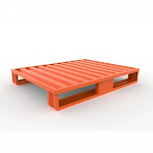Palet de acero de 120 x 80 cm con 2 patines, capacidad de 1 tonelada. — Imagen del producto