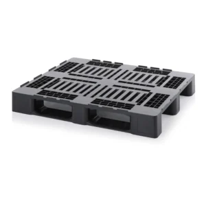 Palet plástico 120x100cm con 3 patines y borde seguridad — Imagen del producto