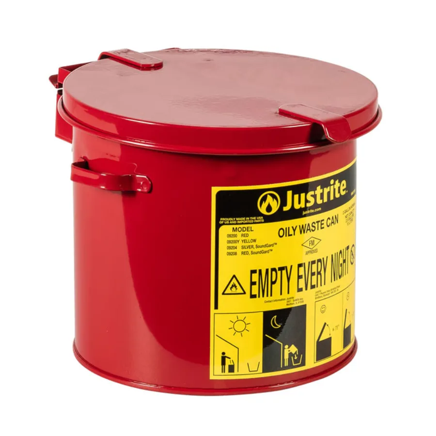 Papelera de seguridad para residuos con aceite de 10 litros manual, 24x23 cm — Imagen del producto