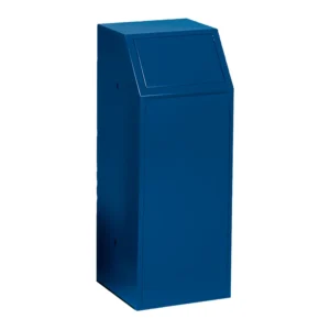 Papelera para recogida selectiva de 68L en acero galvanizado azul, 40x40x100 cm — Imagen del producto