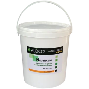 Polvo gelificante y desinfectante para fluidos biológicos en cubo de 14,5 kg. — Imagen del producto