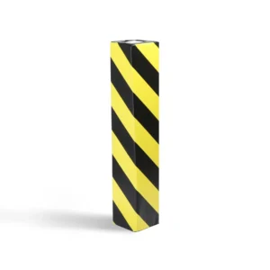 Protección amortiguador de columna en polietileno amarillo y negro, 18x18x100 cm — Imagen del producto
