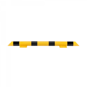 Protector de Ø7,6cm para zócalos en acero amarillo y negro, 120 x 20 x 8 cm — Imagen del producto