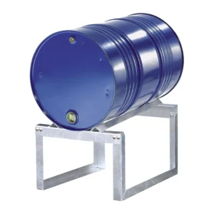 Soporte acero galvanizado para situar 1 bidón de 220 litros en horizontal — Imagen del producto
