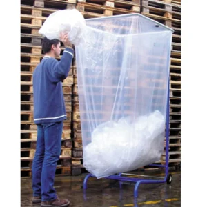 Soporte de bolsa de basura de gran volumen con ruedas de 1000 a 2500 litros — Imagen del producto