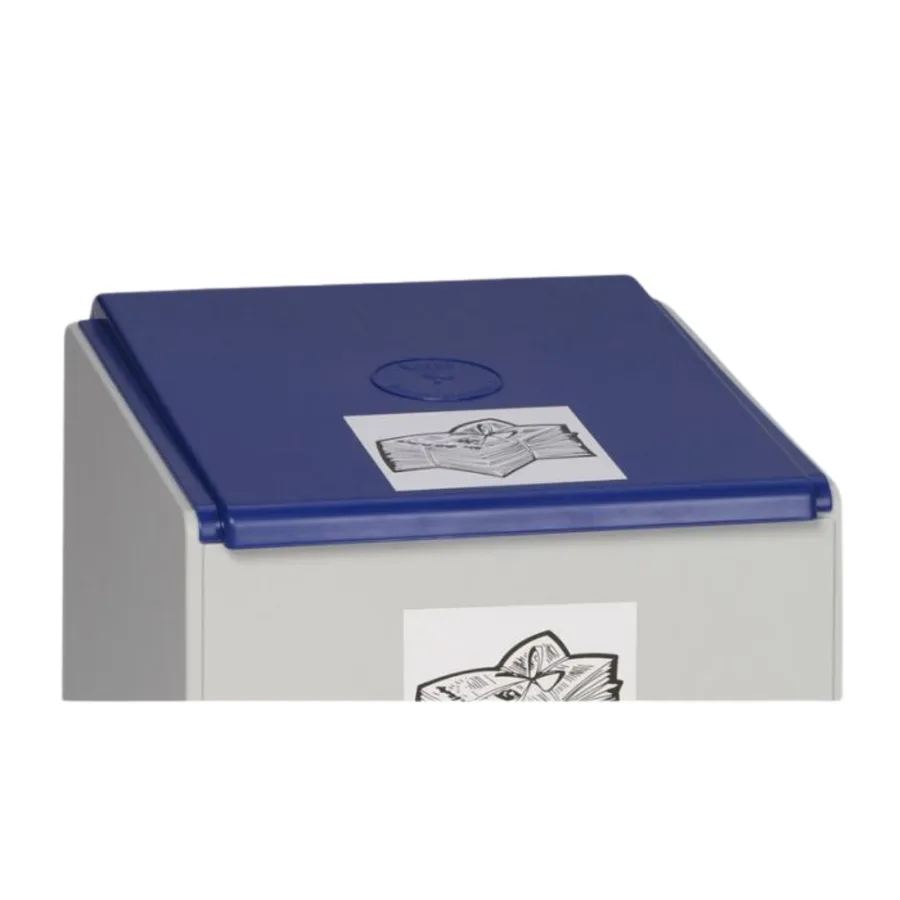 Tapa de plástico azul para recolectores de plástico de 40 litros — Imagen del producto