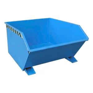 Volquete basculante de perfil bajo azul de 1000 litros, 164 x 128 x 78 cm — Imagen del producto