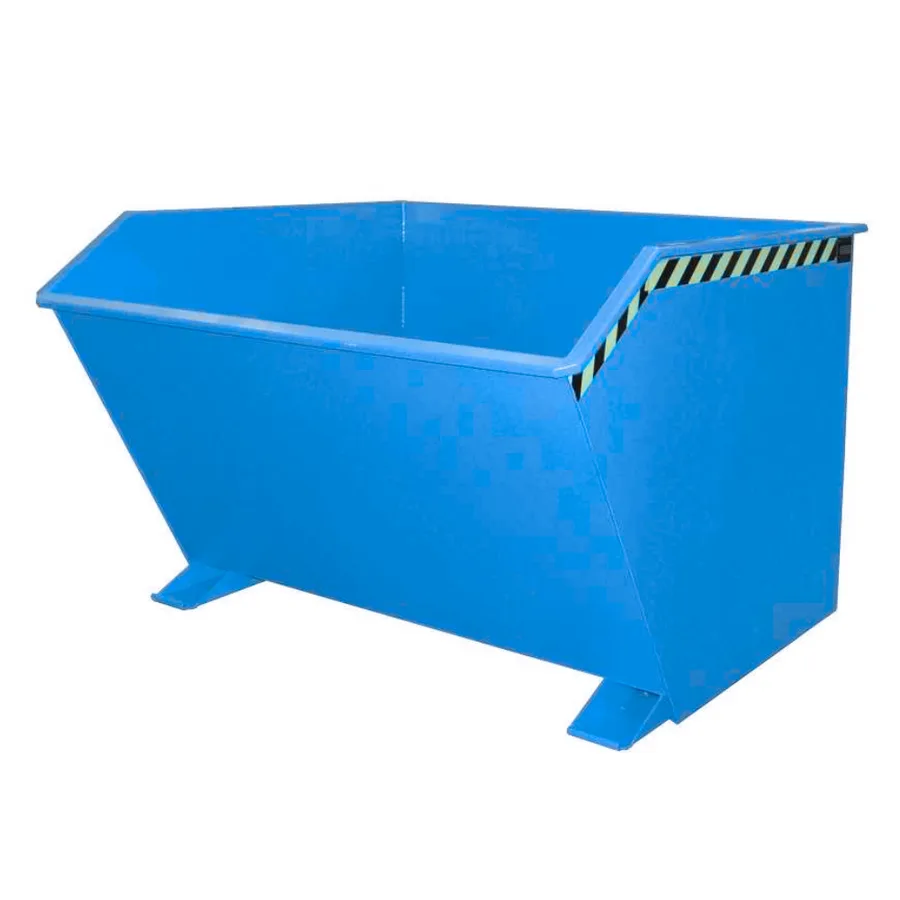 Volquete basculante de perfil bajo azul de 2000 litros, 164 x 168 x 109 cm — Imagen del producto