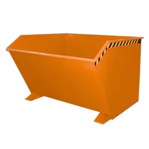 Volquete basculante de perfil bajo naranja de 1500 litros, 164 x 128 x 109 cm — Imagen del producto