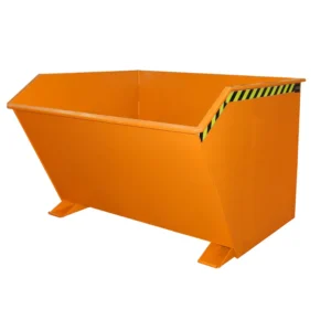 Volquete basculante de perfil bajo naranja de 2000 litros, 164 x 168 x 109 cm — Imagen del producto