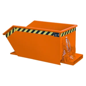 Volquete basculante de perfil bajo naranja de 300 litros, 144 x 68 x 58 cm — Imagen del producto