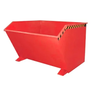 Volquete basculante de perfil bajo rojo de 1500 litros, 164 x 128 x 109 cm — Imagen del producto