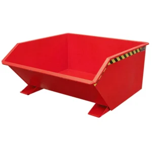 Volquete basculante de perfil bajo rojo de 750 litros, 164 x 168 x 109 cm — Imagen del producto