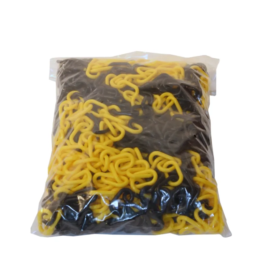 Cadena de polietileno de color amarillo y negro de 25 metros. — Detalle del producto