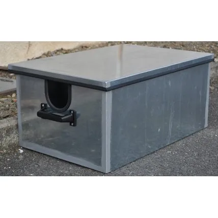 Caja de retención para conexiones de tuberías. — Vista del producto