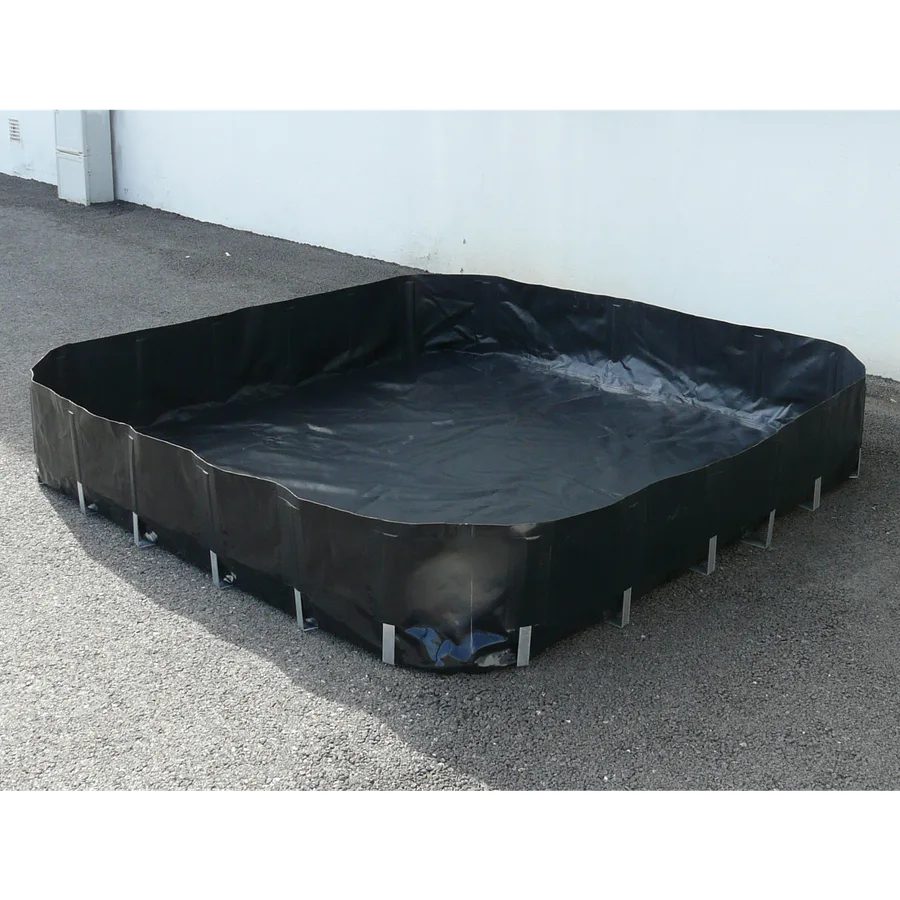 Cubeto flexible de 2187L con esquinas fijas. — Producto en uso