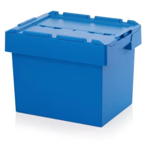 Caja apilable con tapa integrada, 71 litros, 60x40cm — Imagen del producto