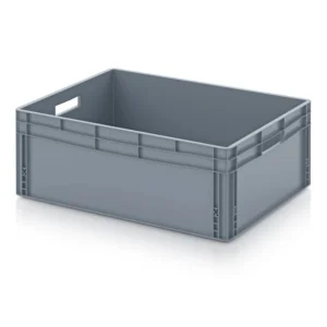 Caja norma europa 130 litros, 80x60cm, asas abiertas — Imagen del producto
