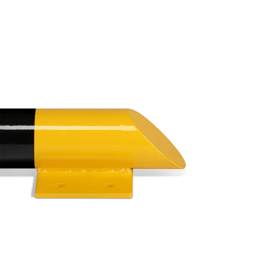 Protector de Ø7,6cm para zócalos en acero amarillo y negro, 80 x 20 x 8 cm — Detalle del producto