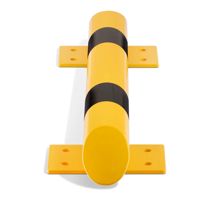 Protector de Ø7,6cm para zócalos en acero amarillo y negro, 80 x 20 x 8 cm — Detalle del producto